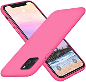 DTTO Compatible with iPhone 11 Pro Case, [Romance Series] Full Covered Silicone Cover [Enhanced Camera and Screen Protection] with Honeycomb Grid Cushion for iPhone 11 Pro 5.8" 2019, Rose Red