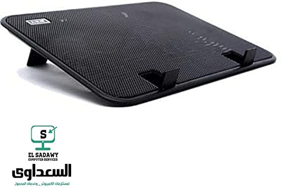 Jertch 331 Laptop Cooler Adjustable Laptop - USB Anti-Slip Cooling Pad with 5 Fan Laptop 15.6 Inches, Black