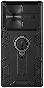 Nillkin Case for Samsung Galaxy Note 20 Ultra (6.9" Inch) CamShield Armor Military Grade Camera Close & Open Double Layered Protection TPU + PC Finish with Kickstand Black