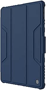 Nillkin Case for Apple iPad 10.2" 2020/2021 8th Generation (10.2" Inch) Bumper Pro Leather Camera Slider Camshield Protect Stand Smart Wake & Sleep Pencil Holder Blue