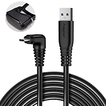 Fasgear 4m USB 3.1 Gen 1 to Type C Cable 90 Degree, Designed for Oculus Quest Link, 5 Gbps Data Transfer, 3A Fast Charging and Sync Cable for Phones and PC Gaming(4m, Black)