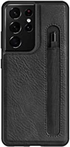 Nillkin Case for Samsung Galaxy S21 Ultra S 21 Ultra (6.8" Inch) Aoge Leather 360 Protection Elite Business Case Soft Microfiber Lining & S Pen Slot Black