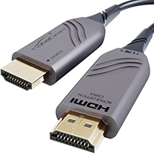 KabelDirekt – كابل 30 م – 8 ك HDMI 2.1، عالي السرعة مصنوع من ألياف فائقة، معتمد (48G, 8K عند 60 هرتز، مرخص رسمياً، ألياف بصرية مرنة للإرسال بدون فقد، رمادي/أسود)