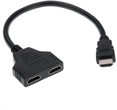 HDMI Switch Male to 2 HDMI Female 1 in 2 out Splitter Cable Adapter Converter 1080P HDMI Port For HDTV Support Two TVS at the Same Time Signal One in Two Out RKS