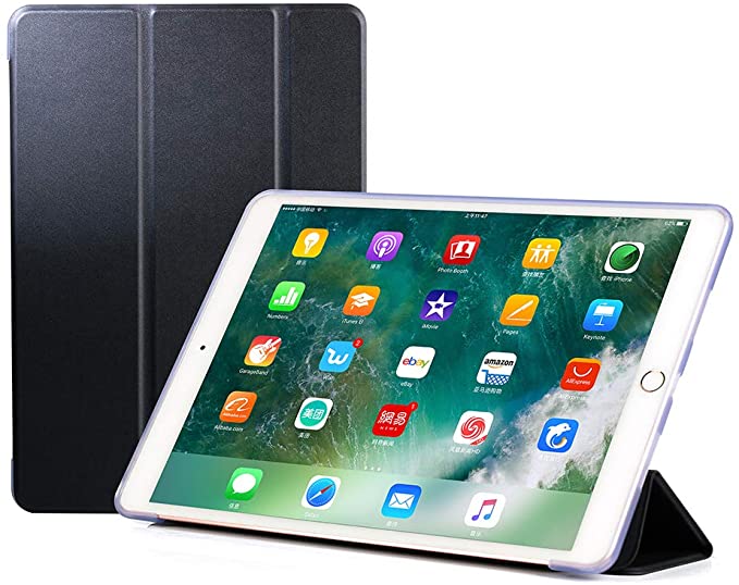 RUBAN Case Compatible with iPad Air 3 10.5 Inch 2019, iPad Pro 10.5 2017 - Slim Lightweight Protective Smart Shell Anti-Scratch Flexible Soft TPU Back Cover Stand, Auto Sleep/Wake, Navy Blue