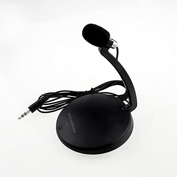 VIAS Desktop / Lavalier microphone with tie-clip, folding microphone base, foam windscreen and carrying pouch. Skype, MSN, videoconferencing, gaming, dictation, karaoke, vocal recording.