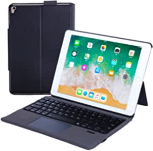 Eocean Keyboard Case Touchpad Function for iPad 9th Gen(2021)/7th 8th Gen 10.2/iPad Air 3rd Generation 10.5 /iPad Pro 10.5, Backlit Slim Folio with Pencil Holder,Auto Sleep/Wake