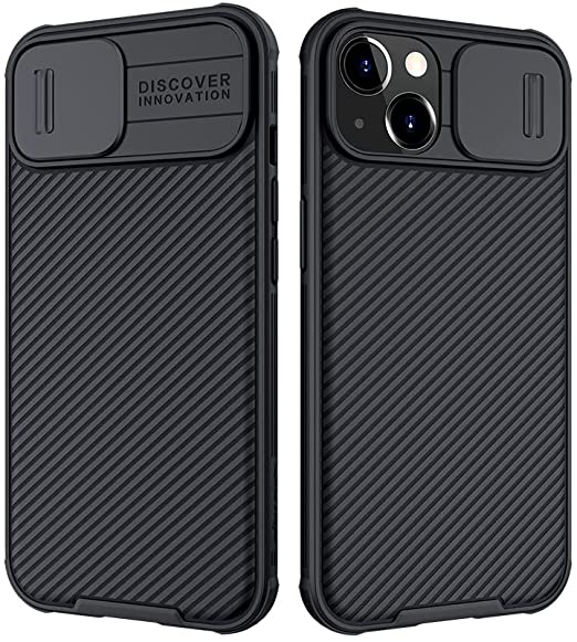 for iPhone 13 Case with Camera Cover,iPhone 13 Phone Case Nillkin Camshield Pro Slide Camera Protection Heavy Duty Shockproof Cover for iPhone 13 (i13 6.1″, Black)