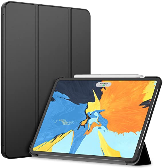 iPad Pro 11 Inch case (2018 Release Edge to Edge Liquid Retina Display), Compatible with Apple Pencil, Cover Auto Wake/Sleep, Black