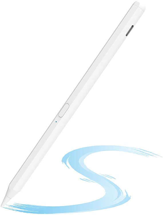 Stylus Pencil for Apple iPad Pro 2021, Palm Rejection & Tilt Detection Pen for (2018 and Later) iPad Pro 11 inch/12.9 inch, iPad 8th/7th/6th Gen, iPad Air 4th & 3rd Gen, iPad Mini 5th Gen (White)