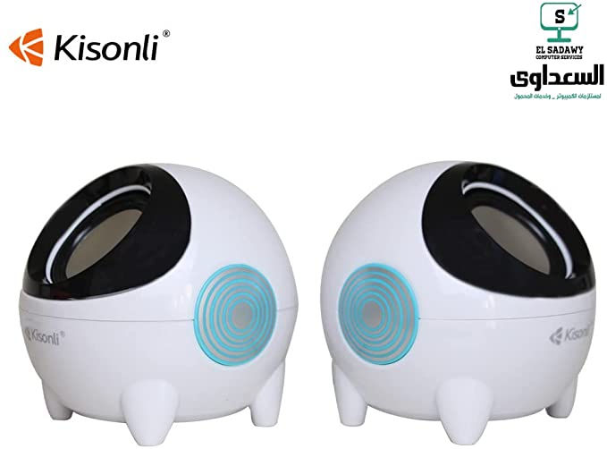 Speaker Speaker for PC & Mobile Power Input USB Audio Input AUX 3.5 White - Kisonley K800