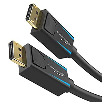 KabelDirekt – كابل DisplayPort 8K – 1.5 م (معدلات النقل تصل إلى 32.4 غيغا بايت في الثانية، UHD مع 8K/ 60 هرتز أو 4K / 120 هرتز، HBR3، DSC، HDR 10، موصل مع القفل)