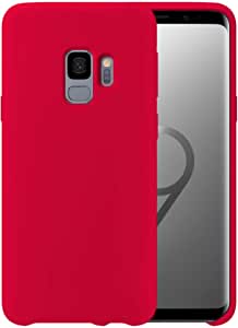 Liquid Silicone Phone Case for Samsung Galaxy S9 G960 G960U 5.8" Shockproof/Gel Rubber/Cover Case Drop Protection Carmine
