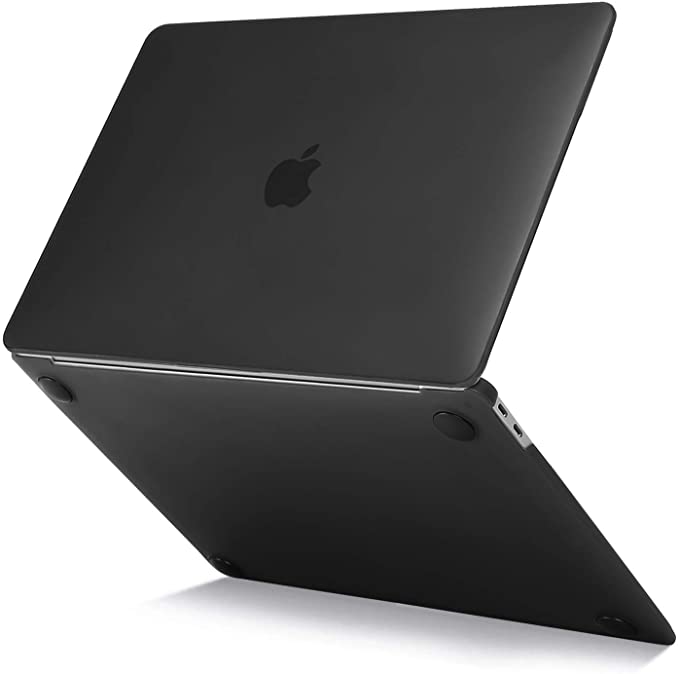 MOSISO Compatible with MacBook Air 13 inch Case 2020 Release A2337 M1 A2179 Retina Display with Touch ID, Protective Soft Touch Ultra Slim See Through High Suppleness Plastic Hard Shell Cover, Black