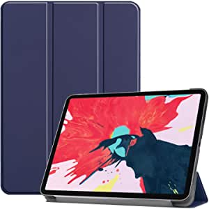 Yarratech Smart Case Compatible With iPad Pro 11 2020/2018 - Ultra Lightweight Tri-fold Protective Cover with Auto Wake/Sleep Function Fits Apple iPad 11 2020 Tablet (Navy Blue)