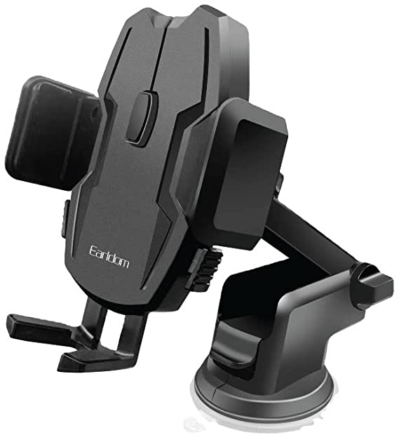 car Earldom Mount Holder 360 Degree Flexible Universal Dashboard Car Truck Mobile car Phone Holder Windshield Phone Holder Desk Stand for iPhone, Samsung, Moto, Huawei, Nokia, LG, Smartphones, Black