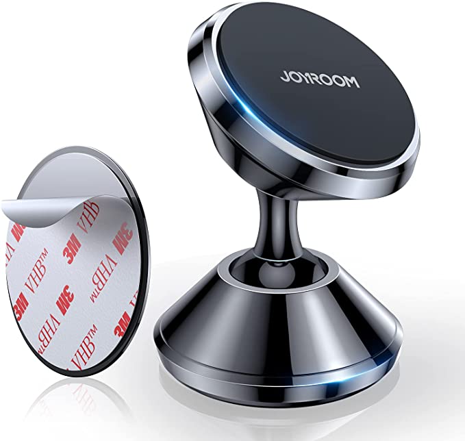 Joyroom Full Body Metal Magnetic Phone Holder for Car Dashboard, Magnetic Phone Mount [6Pcs N52 Stronger Magnets] Adjustable Hands-Free Magnet Phone Holder, Universal for Smartphone