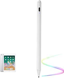 2019 iPad 7th Generation 10.2" Stylus Pens with Palm Rejection, Active Stylus Digital Pen Type-C Charge with 1.0mm Fine Plastic Fine Tip Stylus Pencil for Apple 2019 iPad 7th Generation 10.2",White