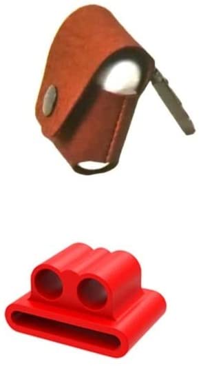 Airpod Light Leather Case with Earphone Stand for Watch Red