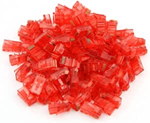 Cat 5E RJ45 Red 50 Pcs , 2725615656739