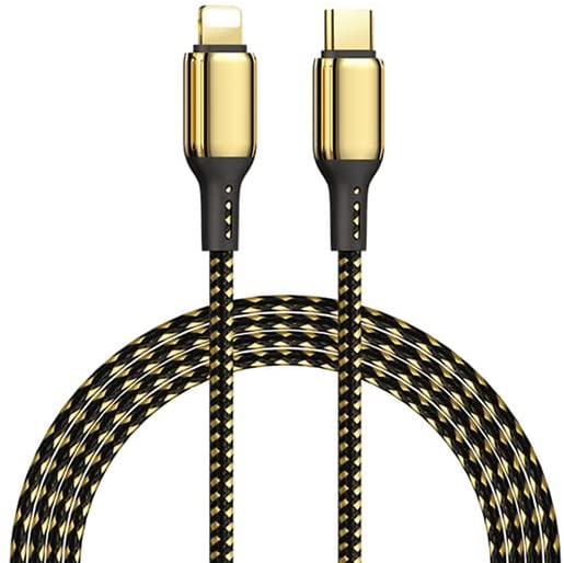 WIWU GD-103 Type-C Compatible Lightning 18K 20W Data Cable 1.2M - Gold
