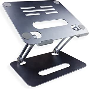 Laptop Stand, ULUQ Aluminum Computer Laptop Riser for Desk, Ergonomic Adjustable Computer Stand Holder, Notebook Stand Compatible with 10 to 15.6’‘ MacBook Air Pro/Dell/HP