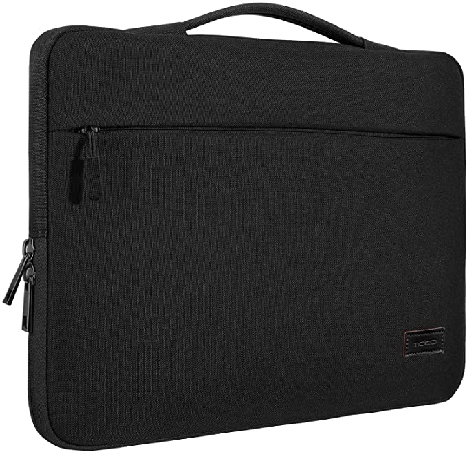 MoKo 15.6 Inch Laptop Sleeve Case Fits 2019 MacBook Pro 16 inch, MacBook Pro 15.4", Surface Book 15 inch, Ultrabook Notebook Carrying Bag for 15.6" Dell HP Acer Chromebook, Black