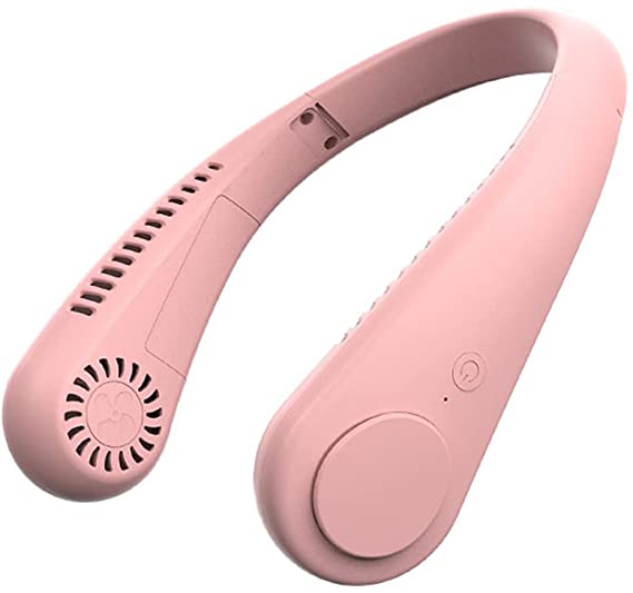 Yongke USB Recharging Portable Neckband Fan Hand Free Personals Cooling Hangings Neck Fan Summer Outdoor Travel Sport Fan with 3 Gears Wind Adjustable