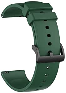 Sport Silicone Band Strap, Matte, Bracelet Watch Band, Accessory Band, Size (20MM) for Samsung Watch 4, Samsung Galaxy Active 2 40mm 45mm, Gear S2, Amazfit GTS 2, GTS3, GTS, Bip u (Green)