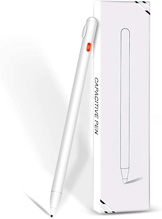 Youshuo Stylus Pen for Touch Screens iPad Stylus, Stylus for iPhone, KSW KINGDO Rechargeable Stylus Pen for iPhone and iPad. (White) (White)