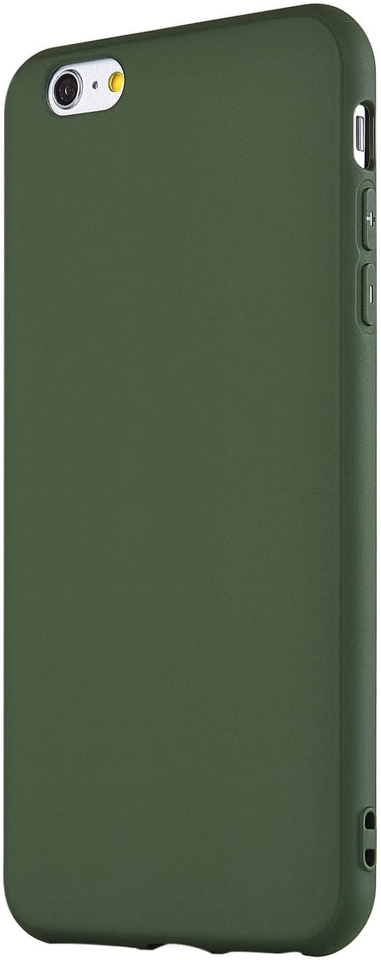 Manleno Compatible with iPhone 6s Plus Case,iPhone 6 Plus Case Flexible Matte TPU Phone Case for iPhone 6 Plus 6s Plus 5.5'' (Matte Green)