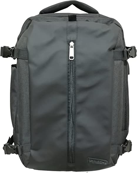Transformer Laptop Backpack - Up to 17 Inch, Black x Black, TRBP17001 - Water Resistant