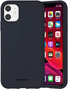 Goospery Liquid Silicone Case for Apple iPhone 11 (6.1 inches) Jelly Rubber Bumper Case with Soft Microfiber Lining (Navy) IP11-SLC-NVY