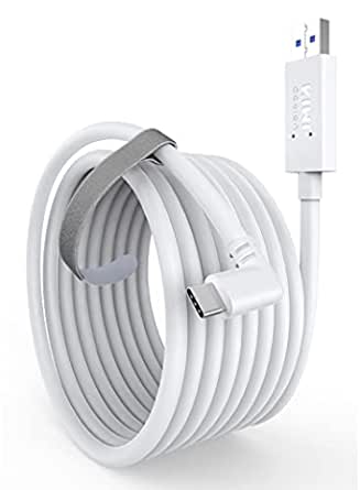 [Pro] KIWI design Link Cable 16ft/5M including Chip Compatible with Quest 2, Light Grey