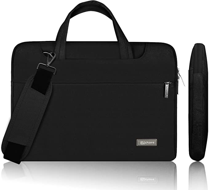 Qishare Laptop Case, Laptop Shoulder Bag, Multi-functional Notebook Sleeve, Carrying Case With Strap for Chromebook Macbook HP Stream Samsung Acer Asus Dell Lenovo