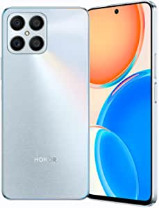 HONOR X8 Unlocked Smartphone Silver 6 + 128GB 90Hz 6.7 Inch Curved Screen, Dual SIM, Android Smartphone with 64MP Quad Camera 22.5W SuperCharge + Backpack