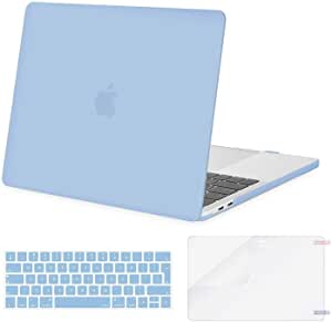 MOSISO Compatible with MacBook Pro 13 inch Case 2022 2021 2020-2016 Release M1 A2338 A2289 A2251 A2159 A1989 A1706 A1708,Plastic Hard Case & Keyboard Cover Skin & Screen Protector, Airy Blue