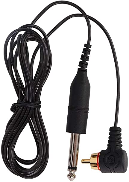 Right Angle RCA to MONO 1/4 male plug cable cord