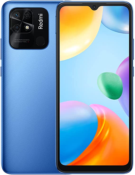 Xiaomi Redmi 10C 4G (Ocean Blue, 4GB RAM, 128 GB Storage)- Dot Drop Display | 50mp with 5mp Rare Camera