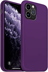 OUXUL iPhone 11 Pro Case, Liquid Silicone Phone Case Compatible with iPhone 11 Pro 5.8 inch, Full Body Slim Soft Microfiber Lining Protective Case (Purple)