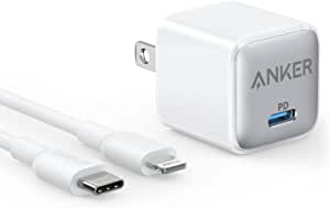 Anker USB-C Charger 20W with 3ft USB-C to Lightning Cable, 511 Charger (Nano Pro), PD Durable Compact Fast Charger, Anker Nano Pro for iPhone 13/13 Mini/13 Pro/13 Pro Max/12, Galaxy, iPad/iPad Mini