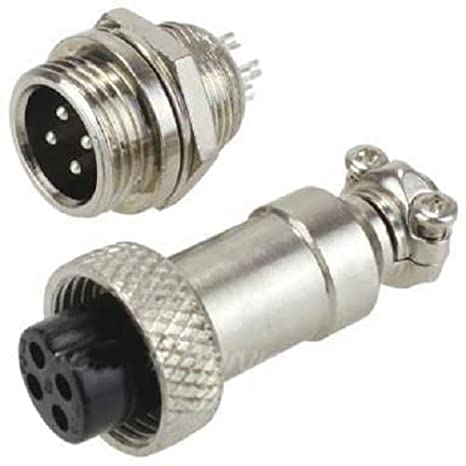 GX12-5 Pole Metal Male Female Panel Connector