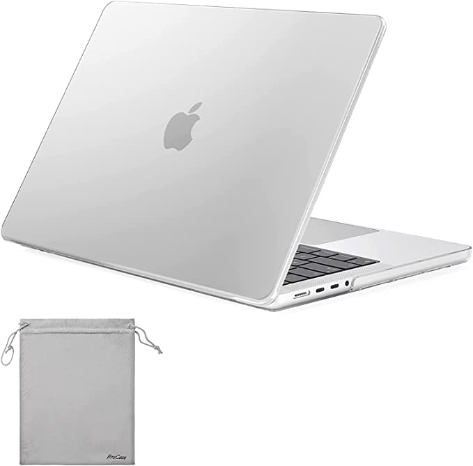 ProCase for MacBook Pro 14 Inch 2021 Case (M1 Pro / M1 Max), Hard Case Shell Cover -Crystal