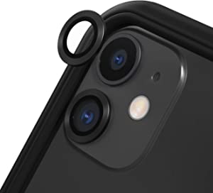[2 Pack] RhinoShield Camera Lens Protector compatible with [iPhone 11] | High Clarity Scratch Proof 9H Tempered Glass and Aluminum Trim - Black