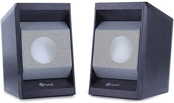 Speaker Speaker for PC & Mobile Power Input USB Audio Input AUX 3.5 Black - KisonliT-006