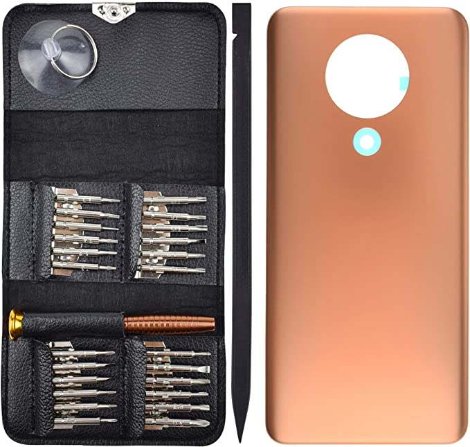 TA-1234 Battery Door with Pre Cut Adhesive Replacement for Nokia 5.3 TA-1223 TA-1227 TA-1229 Psychedelic Gold