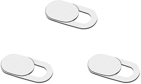 [3-Pack] Webcam Cover 0.7MM Thin - Web Camera Cover fits Laptop, Desktop, PC, MacBook Pro, iMac, Mac Mini, Computer, Smartphone,Protect Your Privacy and Security (White)