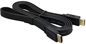 Zero 1.2m 1080P High Speed HDMI HDTV Flat Cable - Black