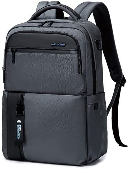 Arctic Hunter 15.6-Inch Casual Laptop Business Bag with USB AUX Grey