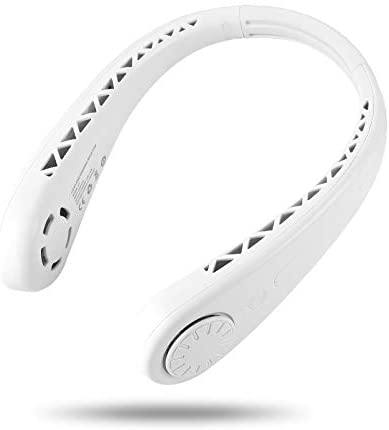 Hand Free Personal Fan - Rechargeable Portable Mini USB Battery Neck Fan,3 Level Air Flow - Small Dual Effect Cooling Neckband Fan for Home, Office,Sports,Working,Travel,Outdoor